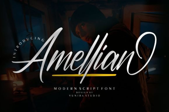 Amellian Font: A Script Typeface for Beautiful Craft Projects