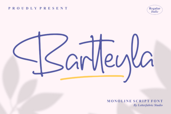 Bartteyla – A Monoline Script Font for Creative Makers