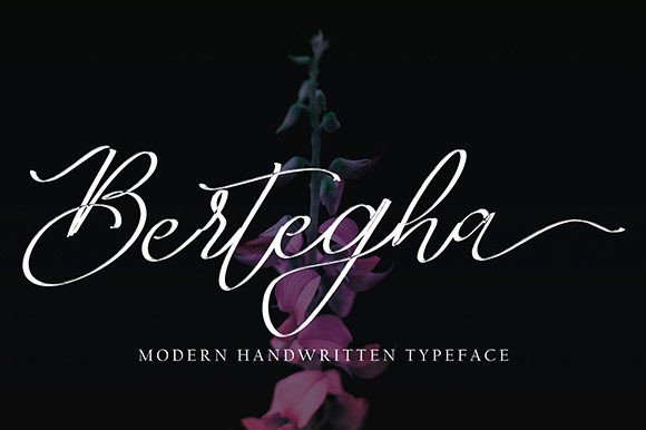 Bertegha Font: A Script Typeface for Creative Makers and Handmade Shops