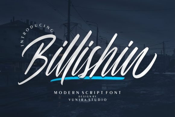 Billishin Font: A Modern Script for Creative Product Design