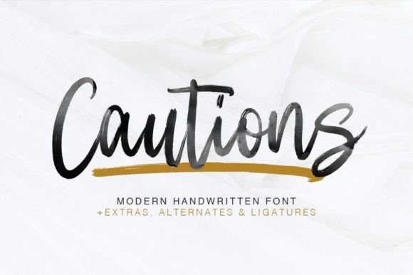 Cautions Font: A Handwritten Script for Polished Branding