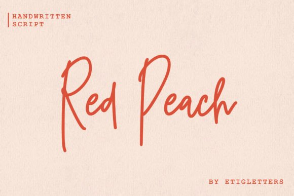 Red Peach: A Script Font for Thoughtful Design