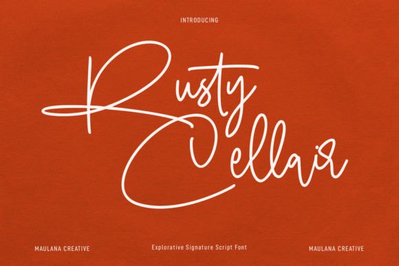 Rusty Cellair: A Signature Script Font for Digital Branding