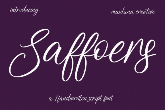 Saffoers Font: A Handwritten Script for Stronger Campaigns